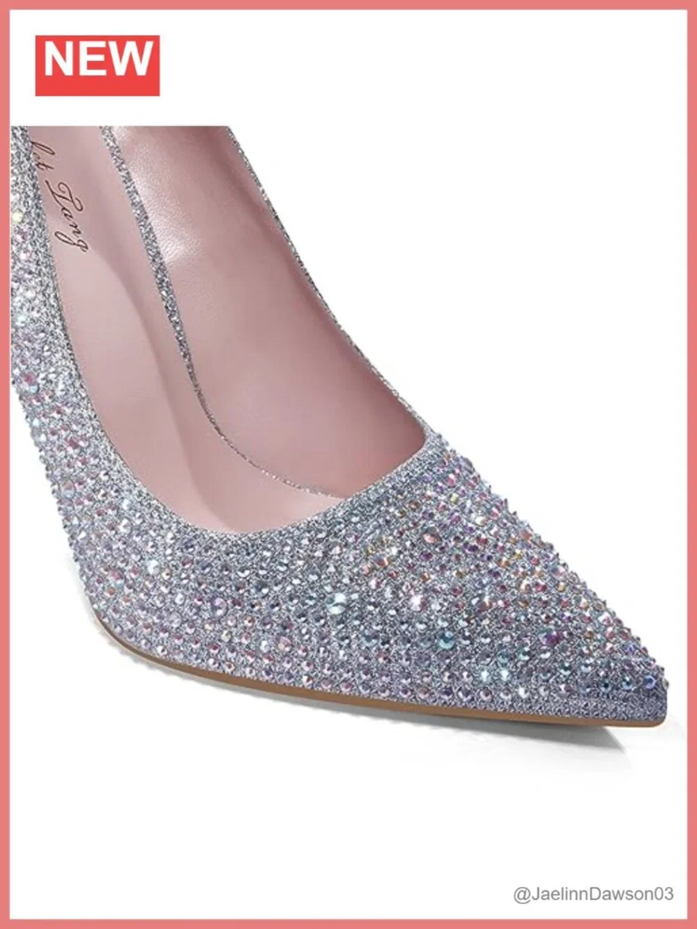 Women's Pointed Toe Rhinestone High Heel Pumps Stiletto Sparkly Wedding Prom